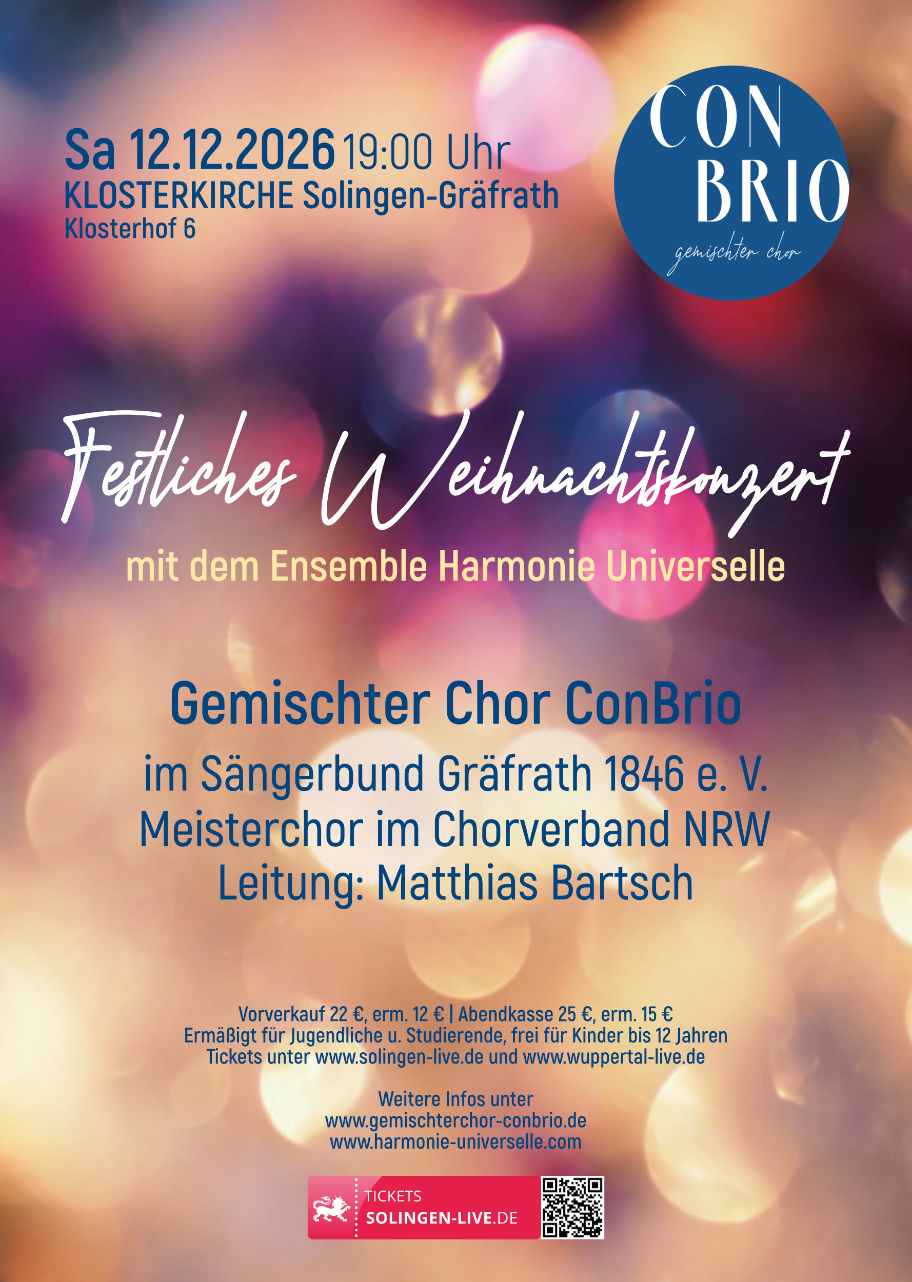 Plakat für Weihnachtskonzert 2026